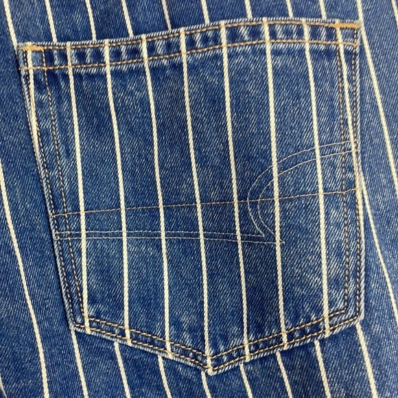 American Eagle Mom Jean Stripe SZ 14 Regular Unique Plus Size - Picture 11 of 14